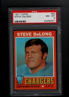 1971 Topps #092 Steve DeLong  PSA 8 NM-MT    SAN DIEGO CHARGERS